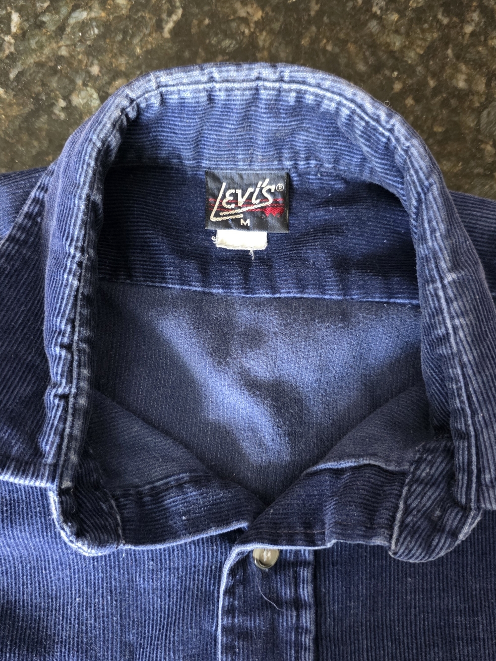 Levi's Blue Corduroy Button-Up Shirt